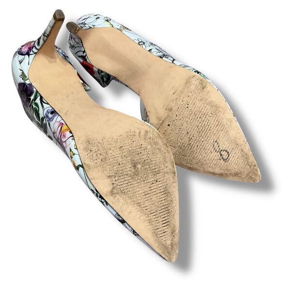 Just Fab Roza Floral Print Formal Holiday Pumps High Heels - Picture 7 of 8